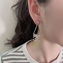 シャネル 偽物 スイング ピアス CCロゴ スター クリスタル ゴールド AB8068B07810NH432
