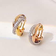 カルティエ コピー 3カラー 18K リング ダイヤ トリニティリング ピアス B8031900