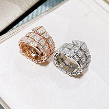 ブルガリ 偽物 セルペンティ ヴァイパーリング ダイヤモンド 18K 2色 Buf84531