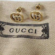 グッチ スーパーコピー 18k イエローゴールド Interlocking G ピアス guq61214