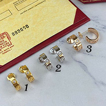 カルティエ スーパーコピー ピアス LOVE フープタイプ 3色 kas24800