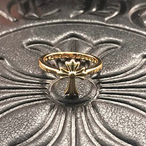 クロムハーツ コピー Ring バブルガムリング Cross Gold Kun09032