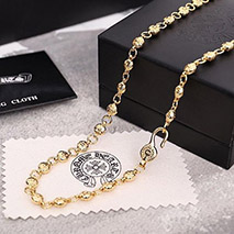 クロムハーツ スーパーコピー 22K Gold ペーパーチェーン ネックレス Kui84681