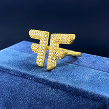 フェンディ コピー FFロゴ リング fex56774