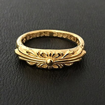 クロムハーツ コピー フローラル 22kGold ダイアモンド ゴールド リング Kue61439