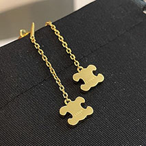 セリーヌ コピー ピアス ゴールド ブラス＆クリスタル ピアス 460NB6BCZ