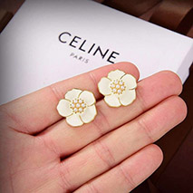 セリーヌ スーパーコピー 花 グラスパール ピアス Cea55495