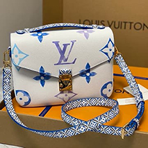 ルイヴィトン ショルダーバッグ スーパーコピー ポーチ モノグラム LV 青 M23055