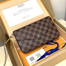 ルイヴィトン 偽物 バッグ ポシェット・フェリシー ダミエ N63032