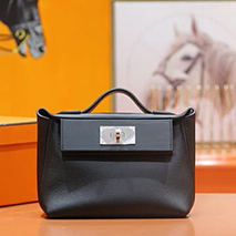 エルメス スーパーコピー 24/24 ヴァンキャトル21cm グリメイヤー×シルバー金具 erb17427