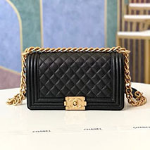 シャネル スーパーコピー ボーイシャネル25cm ブラック/ゴールド金具 shh62444