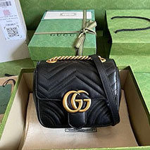 グッチコピー GGマーモント キルティングレザー ショルダー バッグ gul48987