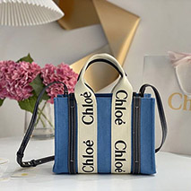 クロエ 偽物 woody トートバッグ キャンバス＆レザー chk27385