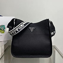 プラダ スーパーコピー メタルレターロゴ レザーホーボーバッグ pug61172