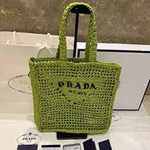 プラダ コピー かごバッグ ラフィアトートバッグ ロゴ刺繍ストロー pun18203
