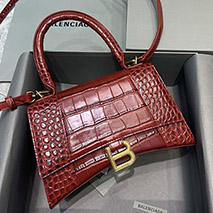 バレンシアガ 偽物 クロコダイル型押し HOURGLASS ハンドルバッグ bas05045