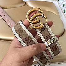 グッチ スーパーコピー キャンバスGG柄ベルト ダークブラウン レディース 35mm guj57727