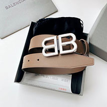 バレンシアガ スーパーコピー BB ロゴ レザーベルト bai31405