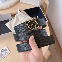 ロエベ 偽物 カーフレザー アナグラムバックルリバーシブルベルト 3.0 cm loc44370