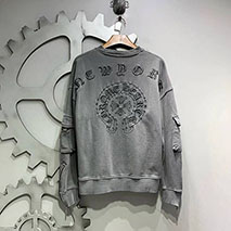 クロムハーツ 偽物 ロングＴシャツ ホースシュー スター ブラック Kus10523