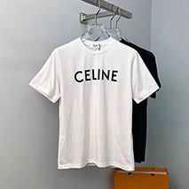 セリーヌ 偽物 Tシャツ クルーネック ロゴ セレブも愛用 2X308916G