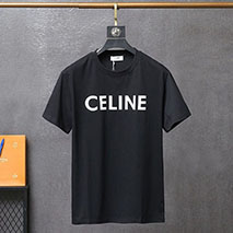 セリーヌ 偽物 Tシャツ クルーネック ロゴ セレブも愛用 Ceu46399
