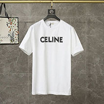 セリーヌ スーパーコピー “セリーヌ”スタッズロゴプリント Tシャツ Cef42914