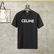 セリーヌ 偽物 “セリーヌ”スタッズロゴプリント Tシャツ 2X687501F