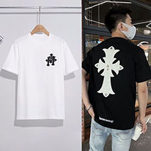 クロムハーツ スーパーコピー トリプルクロスロゴ Tシャツ 2色 Kuo25360