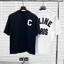 セリーヌ スーパーコピー ルーズフィット コットンニット Tシャツ 2色 Cek39724