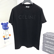 セリーヌ コピー ルーズ Tシャツ コットン ブラック Cer62947