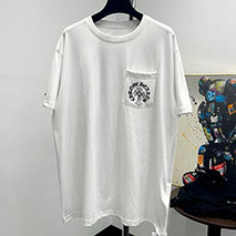 クロムハーツ 偽物 ホースシュー ホワイトコットン Tシャツ Kuf14176
