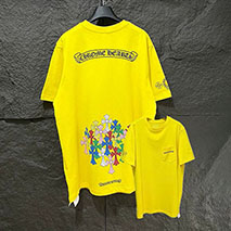 クロムハーツ 偽物 スクロール マルチカラー カラフル クロス Tシャツ Kub58896