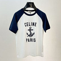 セリーヌ 偽物 アンカー 70S ストライプ Tシャツ Cet68193