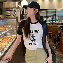 セリーヌ 偽物 Tシャツ 激安 アンカー コットンジャージー Tシャツ 2X35G671Q.01MA Cet43456