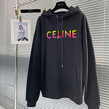セリーヌ スーパーコピー ロゴ フード付きルーズスウェットシャツ Cew82208