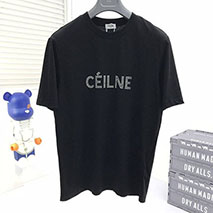 セリーヌ スーパーコピー ルーズ Tシャツ コットン ブラック Cej89712