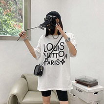 ルイヴィトン 偽物 グラフィック クルーネック Tシャツ vuk88009