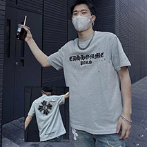 クロムハーツ 偽物 Tシャツ CHプラス グレー メンズ Kuv15070