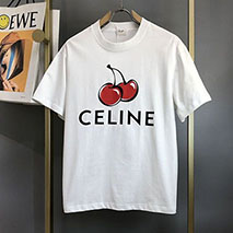 セリーヌ コピー ロゴ コットンTシャツ Cew30581