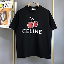 セリーヌ 偽物 ロゴ コットンTシャツ Cev47660