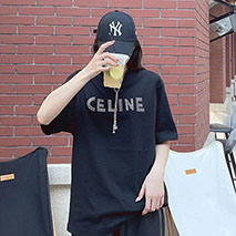 セリーヌ 偽物 アイレットエンブロイダリー ルーズTシャツ Cep23506