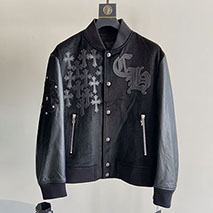 クロムハーツ コピー レザー スリーブ ジャケット セメタリークロス BSフレア Kuk07947