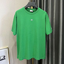セリーヌ コピー トリオンフ ロゴ Tシャツ コットンジャージー グリーン Cew15886
