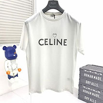 セリーヌ 偽物 コットンメッシュオーバーサイズ Tシャツ Cen34212