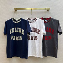 セリーヌ スーパーコピー PARIS Tシャツ フロック コットン ジャージー Ceq70728