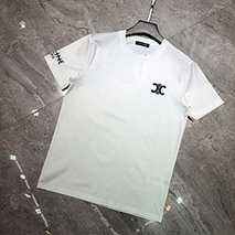 セリーヌ 偽物 トリオンフ Tシャツ コットン ブラック ホワイト Cev58439