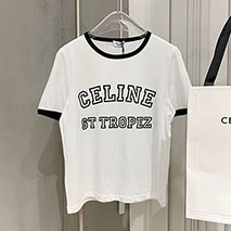 セリーヌ 偽物 サントロペコットンフロックTシャツ 2X774501F
