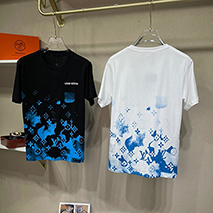ルイヴィトン コピー Tシャツ 21SS フロウティングLVプリンテッド 2色 vut50658