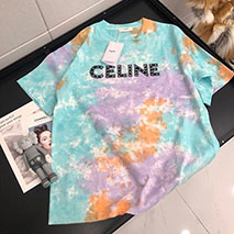 セリーヌ 偽物 スタッズ付き セリーヌロゴ ルーズTシャツ 2X687957M